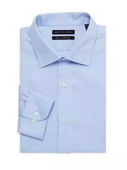 Классическая рубашка узкого кроя Saks Fifth Avenue, цвет Light Blue
