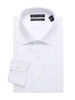 Классическая рубашка узкого кроя в тонкую полоску Saks Fifth Avenue, белый