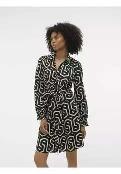 Классическая рубашка Vero Moda KLEID VMCIFA L/S ABK WVN BTQ, черный