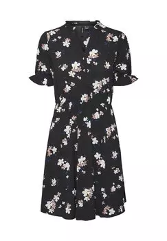 Классическая рубашка Vero Moda V-AUSSCHNITT, черный