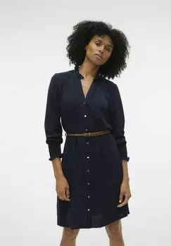Классическая рубашка Vero Moda VMVIBE LS ABK EXC, цвет navy blazer