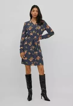 Классическая рубашка VILA TAILLENGRTEL, цвет navy blazer