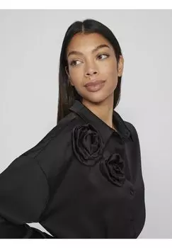 Классическая рубашка VILA VIMEDINA SHIRT DRESS, черный