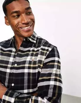 Классическая рубашка в черную клетку Tommy Jeans