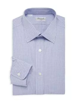 Классическая рубашка в клетку Charvet, синий