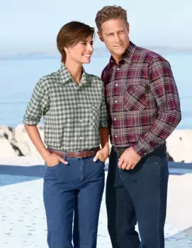 Классическая рубашка в клетку Classic, зеленый