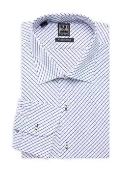 Классическая рубашка в клетку Marcus в клетку Ike Behar, цвет Navy White