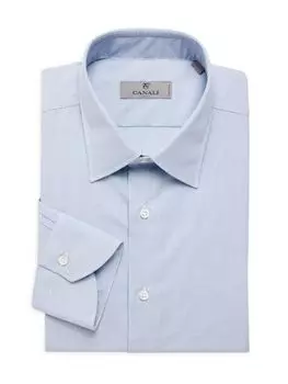 Классическая рубашка в клетку Modern Fit Canali, синий