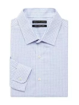 Классическая рубашка в клетку с отделкой Saks Fifth Avenue, темно-оранжевый