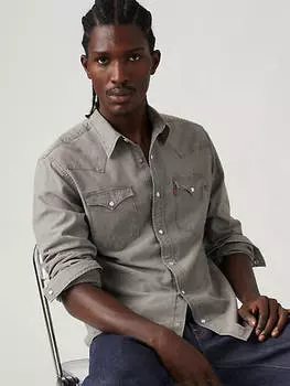 Классическая рубашка в стиле вестерн-стандарт Levi's, цвет Trell Black Chambray - Black