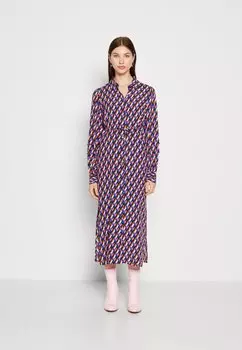 Классическая рубашка YAS ПЛАТЬЕ-РУБАШКА МИДИ YASZAGGA, цвет surf the web