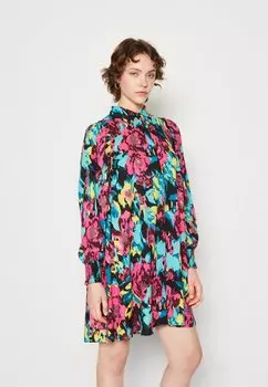 Классическая рубашка YAS YASIKATI SHIRT DRESS, черный/икати