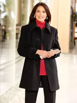 Классическая шерстяная куртка, без капюшона Classic, черный