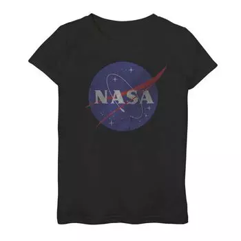 Классическая синяя футболка с логотипом NASA для девочек 7–16 лет Licensed Character