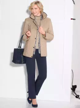 Классическая стеганая куртка, без капюшона Classic, бежевый