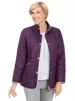 Классическая стеганая куртка, без капюшона Classic, цвет Traube