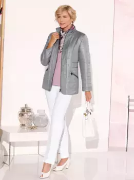 Классическая стеганая куртка, без капюшона Classic, серый