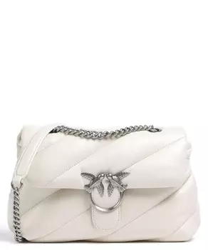 Классическая сумка через плечо Love из овчины Pinko, белый дубль