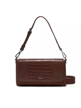 Классическая сумка Ck Must Shoulder Bag_Croco Calvin Klein, коричневый