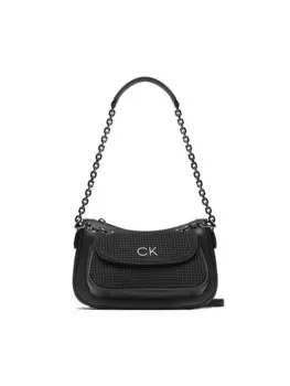 Классическая сумка Re-Lock Dbl Shoulder Bag Perf Calvin Klein, черный