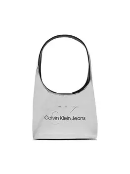 Классическая сумка Sculpted Arc Shoulderbag22 Calvin Klein, серебро