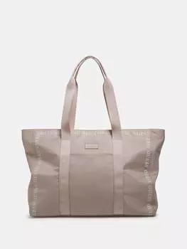 Классическая сумка-тоут с логотипом Guess Factory, цвет Taupe