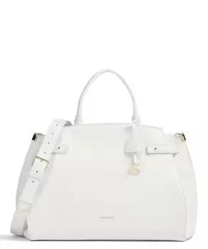 Классическая сумочка из зерненой кожи. Coccinelle, белый