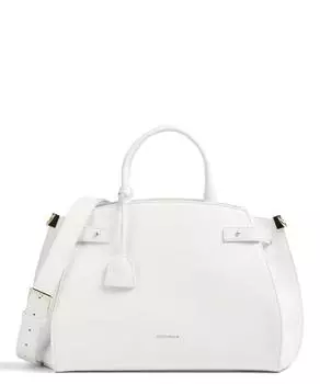 Классическая сумочка из зерненой яловой кожи. Coccinelle, белый