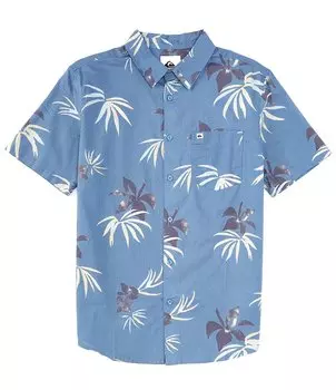 Классическая тканая рубашка Quiksilver Apero с короткими рукавами, синий