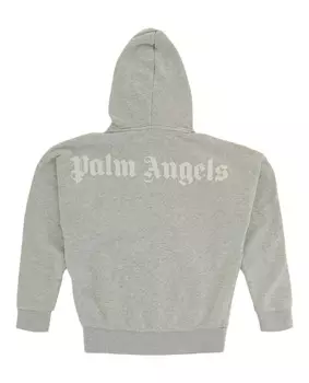 Классическая толстовка на молнии с логотипом Overlogo Palm Angels, цвет Melange
