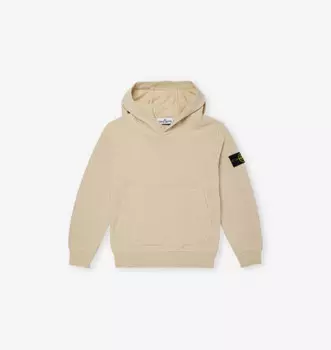 Классическая толстовка с капюшоном из хлопкового трикотажа с нашивкой-логотипом для детей 2-8 лет Stone Island, желтый