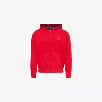 Классическая толстовка с капюшоном из хлопковой смеси на молнии Polo Ralph Lauren, красный