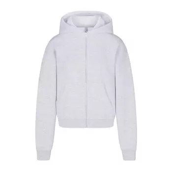 Классическая толстовка с капюшоном на молнии SKIMS Cotton Fleece, цвет Light Heather Grey