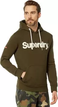 Классическая толстовка с логотипом Vintage Core Superdry, цвет Black Olive Grit
