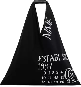 Классическая треугольная сумка с принтом «Established» MM6 Maison Margiela