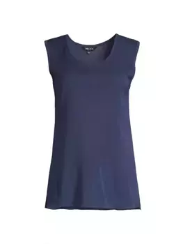 Классическая трикотажная майка Misook, цвет oceanic