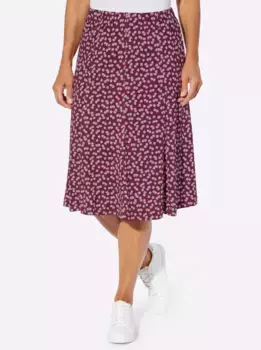 Классическая юбка из джерси Classic, цвет Bordeau X -Wei-Bedruckt