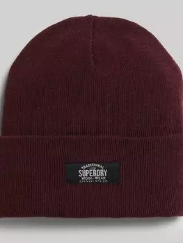Классическая вязаная шапка-бини Superdry, трек бургундский марль