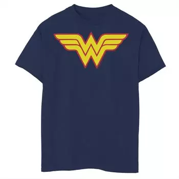 Классическая желто-красная футболка с символом DC Comics Wonder Woman для мальчиков 8–20 лет Licensed Character