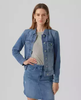 Классическая женская джинсовая куртка Vero Moda, цвет Azul ndigo