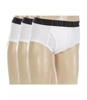 Классические эластичные боксеры Polo Ralph Lauren Big & Tall, 3 пары, белый