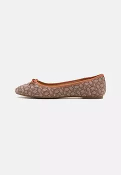Классические балетки ABIGAIL SIGNATURE BALLET FLAT Coach, цвет ochre/gray/beige