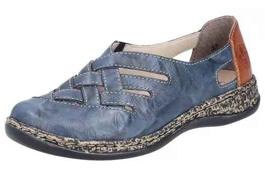 Классические балетки Rieker, цвет Navy/Dusty blue
