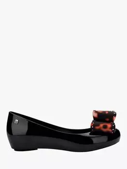 Классические балетные туфли-лодочки ultragirl с бантом Melissa, цвет Black/Tortoiseshell