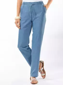 Классические базовые брюки-палаццо Classic Basics, цвет Blue-Bleached