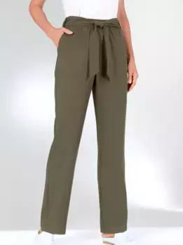 Классические базовые брюки-палаццо Classic Basics, хаки