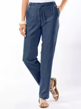 Классические базовые брюки-палаццо Classic Basics, синий