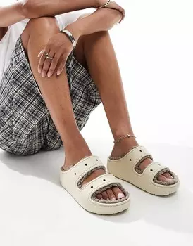 Классические бежевые сандалии унисекс Crocs