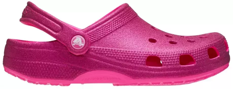 Классические блестящие сабо Crocs, цвет Pink Crush