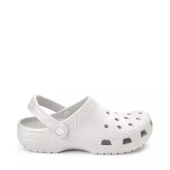 Классические блестящие сабо Crocs, серебрянный